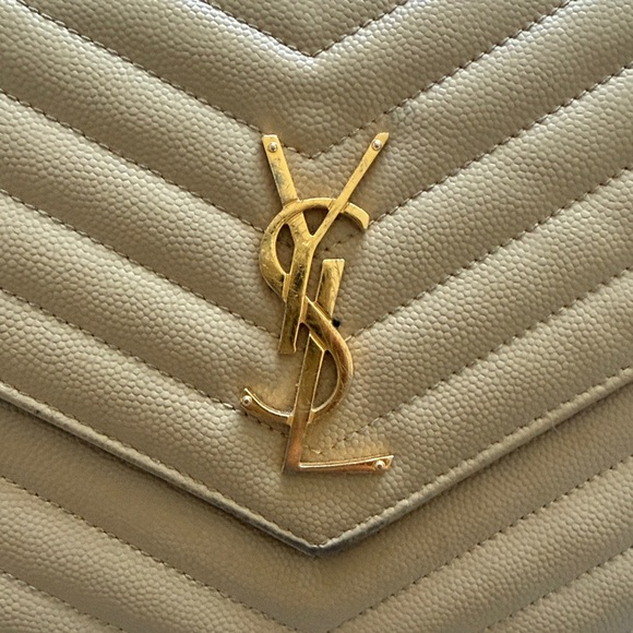 Yves Saint Laurent Taupe Quilted Leather Chain Bag - Picture 10 of 10